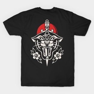 Old school panther dagger tattoo T-Shirt